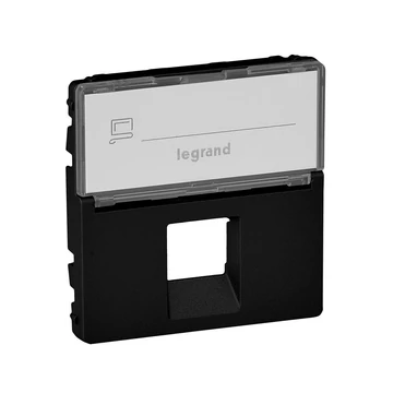 LEGRAND Valena Life RJ45/RJ11 csatlakozóaljzat burkolat, fekete (756472)