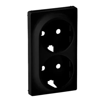 LEGRAND Valena Life 2x2P+F csatlakozóaljzat burkolat, fekete (756952)