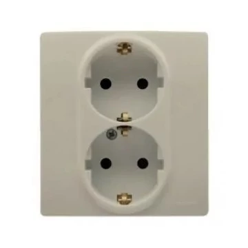 LEGRAND Niloé 2×2P+F csatlakozóaljzat, (csavaros), bézs (764634)