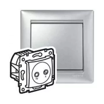 LEGRAND Valena TV-RD aljzat végzáró 10dB alumínium (770133)