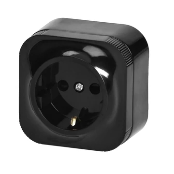 ORNO Falon kívüli dugalj, fekete, 2P+F, 16A, 230V, IP20 (OR-OE-7205(GS)/B)
