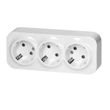 ORNO Falon kívüli hármas dugalj, fehér, 2P+F, 16A, 230V, IP20 (OR-OE-7209(GS)/W)