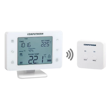 COMPUTHERM Q20RF vezeték nélküli programozható szobatermosztát (termosztát + vevőegység) (Q20RF)