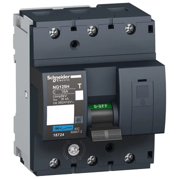 SCHNEIDER ELECTRIC NG125H kismegszakító, 3P, C, 16A (18724)