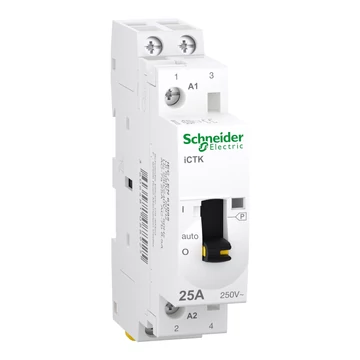 SCHNEIDER ELECTRIC ACTI9 iCTK kontaktor, kézi vezérlésű, 25A, 2NO, 250VAC (A9C41225)