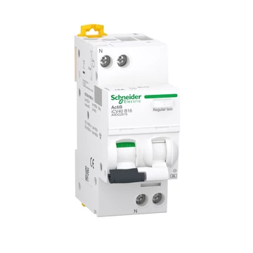 SCHNEIDER ELECTRIC ACTI9 iCV40 Áramvédős kismegszakító, A osztály, 1P+N, B, 16A, 4.5kA, 30mA (A9DG2616)