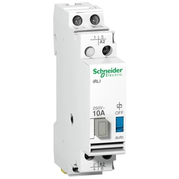 SCHNEIDER ELECTRIC ACTI9 iRLI váltó relé, 2P, 10A, Uc 24VAC (A9E15537)
