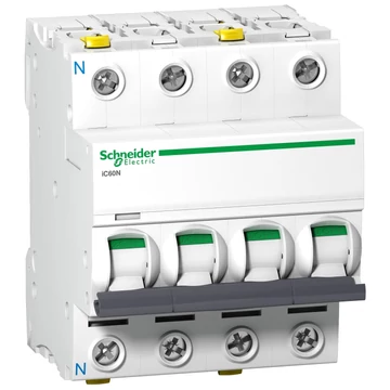 SCHNEIDER ELECTRIC ACTI9 iC60N kismegszakító, 3P-N, C, 10A (A9F04710)