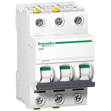 SCHNEIDER ELECTRIC ACTI9 iC60H kismegszakító, 3P, B, 63A (A9F06363)