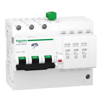 SCHNEIDER ELECTRIC ACTI9 iQuickPRD túlfeszültség-korlátozó, cs.bet. távjelzéssel, 40kA, 3P (A9L16293)