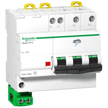 SCHNEIDER ELECTRIC ACTI9 iQUICK PF, 10kA, 3P-N, földelő vezetékkel (A9L16618)