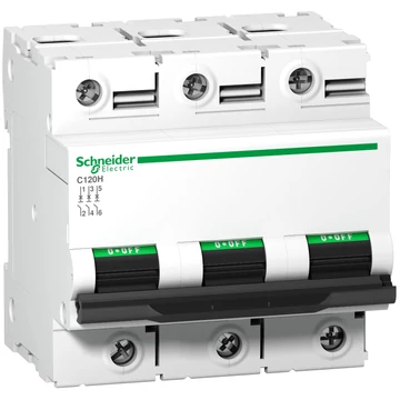 SCHNEIDER ELECTRIC ACTI9 C120H kismegszakító, 3P, B, 63A (A9N18423)