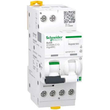 SCHNEIDER ELECTRIC ACTI9 Active iCV40N VigiARC, A-SI osztály, 1P-N, C, 13A, 30mA (A9TDFC613)