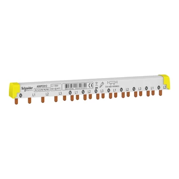 SCHNEIDER ELECTRIC ACTI9 iC40 fésűs gyűjtősín, 12 modulos, 3P-N, balos (A9XPC812)