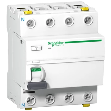 SCHNEIDER ELECTRIC ACTI9 iID áram-védőkapcsoló, A osztály, 4P, 80A, 100mA (A9Z22480)