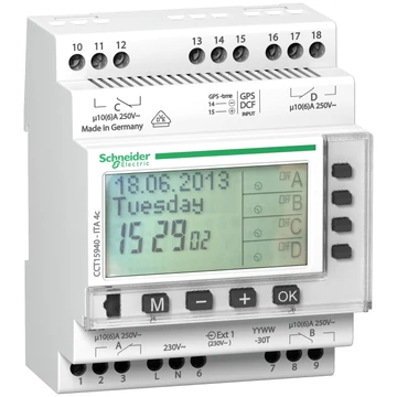 SCHNEIDER ELECTRIC ACTI9 ITA 4c programozható kapcsolóóra, 2 csatornás (CCT15940)