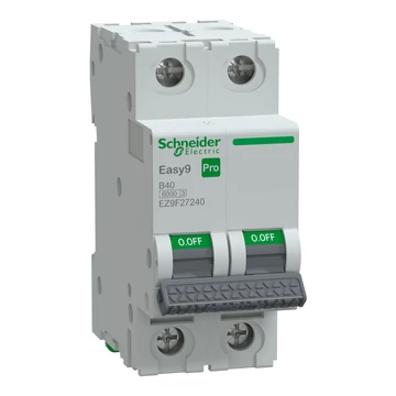 SCHNEIDER ELECTRIC EASY9 PRO Kismegszakító, 2P, B, 40A, 6kA (EZ9F27240)