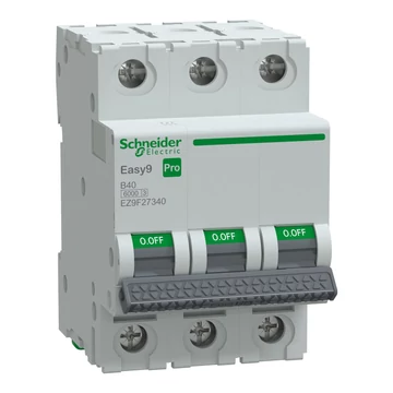 SCHNEIDER ELECTRIC EASY9 PRO Kismegszakító, 3P, B, 40A, 6kA (EZ9F27340)