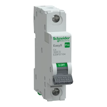 SCHNEIDER ELECTRIC EASY9 PRO Kismegszakító, 1P, C, 4A, 6kA (EZ9F57104)