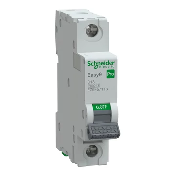 SCHNEIDER ELECTRIC EASY9 PRO Kismegszakító, 1P, C, 13A, 6kA (EZ9F57113)