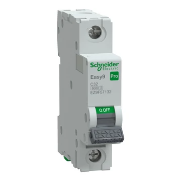 SCHNEIDER ELECTRIC EASY9 PRO Kismegszakító, 1P, C, 32A, 6kA (EZ9F57132)
