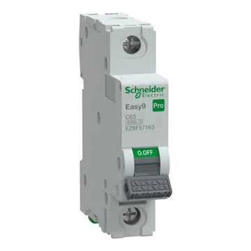 SCHNEIDER ELECTRIC EASY9 PRO Kismegszakító, 1P, C, 63A, 6kA (EZ9F57163)