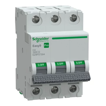 SCHNEIDER ELECTRIC EASY9 PRO Kismegszakító, 3P, C, 4A, 6kA (EZ9F57304)