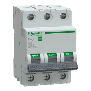 SCHNEIDER ELECTRIC EASY9 PRO Kismegszakító, 3P, C, 32A, 6kA (EZ9F57332)