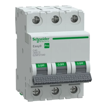 SCHNEIDER ELECTRIC EASY9 PRO Kismegszakító, 3P, C, 40A, 6kA (EZ9F57340)