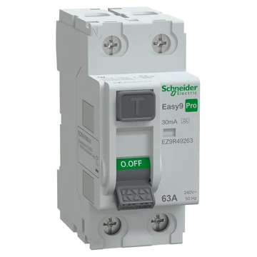 SCHNEIDER ELECTRIC EASY9 PRO Áram-védőkapcsoló, A osztály, 2P, 63A, 30mA (EZ9R49263)