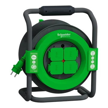 SCHNEIDER ELECTRIC THORSMAN Kábeldobos hosszabbító, 2.5x25m, 4x2P+F aljzattal, IP44 (IMT33148)