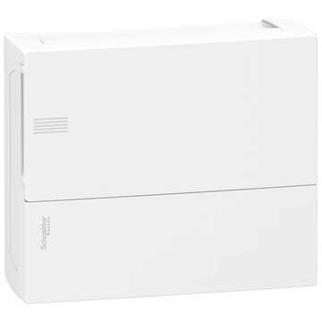 SCHNEIDER ELECTRIC RESI9 MP Kiselosztó, teli ajtó, falon kívüli, 1x12 modul, PEN sín, fehér (MIP12112)