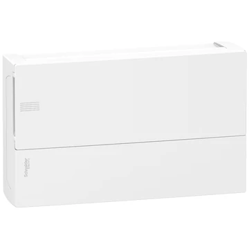 SCHNEIDER ELECTRIC RESI9 MP Kiselosztó, teli ajtó, falon kívüli, 1x18 modul, PEN sín, fehér (MIP12118)
