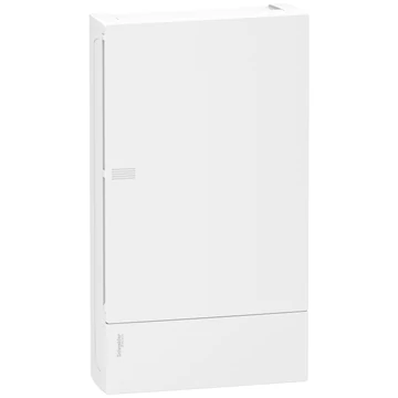 SCHNEIDER ELECTRIC RESI9 MP Kiselosztó, teli ajtó, falon kívüli, 3x12 modul, PEN sín, fehér (MIP12312)