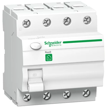 SCHNEIDER ELECTRIC RESI9 áram-védőkapcsoló, A osztály, 4P, 63A, 30mA (R9R01463)