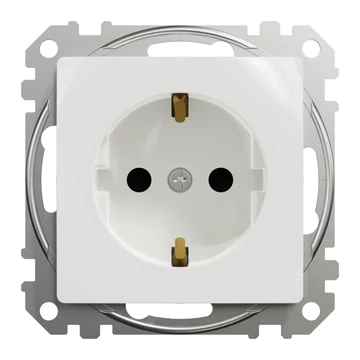 SCHNEIDER ELECTRIC ÚJ SEDNA 2P+F csatlakozóaljzat biztonsági zsaluval, rugós bekötés, 16A, fehér (SDD111022)