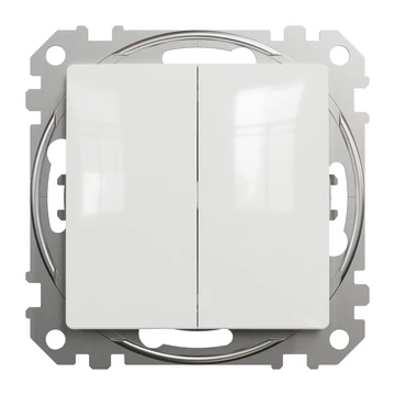 SCHNEIDER ELECTRIC ÚJ SEDNA Kettős nyomó, rugós bekötés, 10A, fehér (SDD111118)