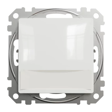 SCHNEIDER ELECTRIC ÚJ SEDNA Egypólusú nyomó, kék jelzőfénnyel, cimketartóval, rugós bekötés, 10A, fehér (SDD111133L)