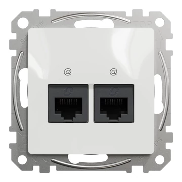 SCHNEIDER ELECTRIC ÚJ SEDNA 2xRJ45 Cat6A UTP aljzat, fehér (SDD111467)