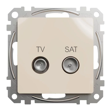 SCHNEIDER ELECTRIC ÚJ SEDNA TV/SAT aljzat, átmenő, 7 dB, bézs (SDD112474S)