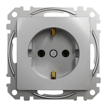 SCHNEIDER ELECTRIC ÚJ SEDNA 2P+F csatlakozóaljzat, rugós bekötés, 16A, alumínium (SDD113026)