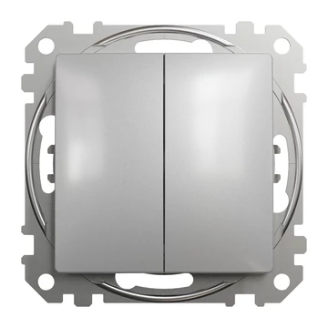 SCHNEIDER ELECTRIC ÚJ SEDNA Kettős nyomó, rugós bekötés, 10A, alumínium (SDD113118)
