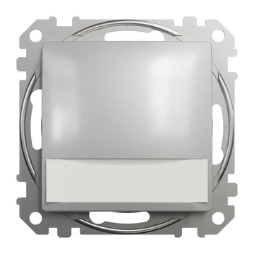 SCHNEIDER ELECTRIC ÚJ SEDNA Egypólusú nyomó, kék jelzőfénnyel, cimketartóval, rugós bekötés, 12V, alumínium (SDD113143L)
