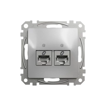 SCHNEIDER ELECTRIC ÚJ SEDNA 2xRJ45 Cat6 STP aljzat, alumínium (SDD113462S)