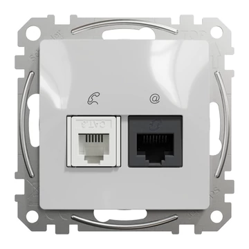 SCHNEIDER ELECTRIC ÚJ SEDNA RJ11/RJ45 Cat6 UTP kombinált aljzat, alumínium (SDD113468)