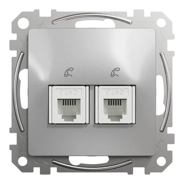 SCHNEIDER ELECTRIC ÚJ SEDNA 2xRJ11 aljzat, alumínium (SDD113492)