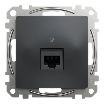 SCHNEIDER ELECTRIC ÚJ SEDNA 1xRJ45 Cat6 UTP aljzat, antracit (SDD114461)