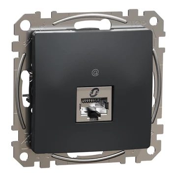 SCHNEIDER ELECTRIC ÚJ SEDNA 1xRJ45 Cat6A STP aljzat, antracit (SDD114466S)