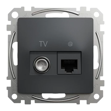 SCHNEIDER ELECTRIC ÚJ SEDNA TV/RJ45 Cat6 UTP kombinált aljzat, antracit (SDD114469T)