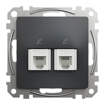 SCHNEIDER ELECTRIC ÚJ SEDNA 2xRJ11 aljzat, antracit (SDD114492)